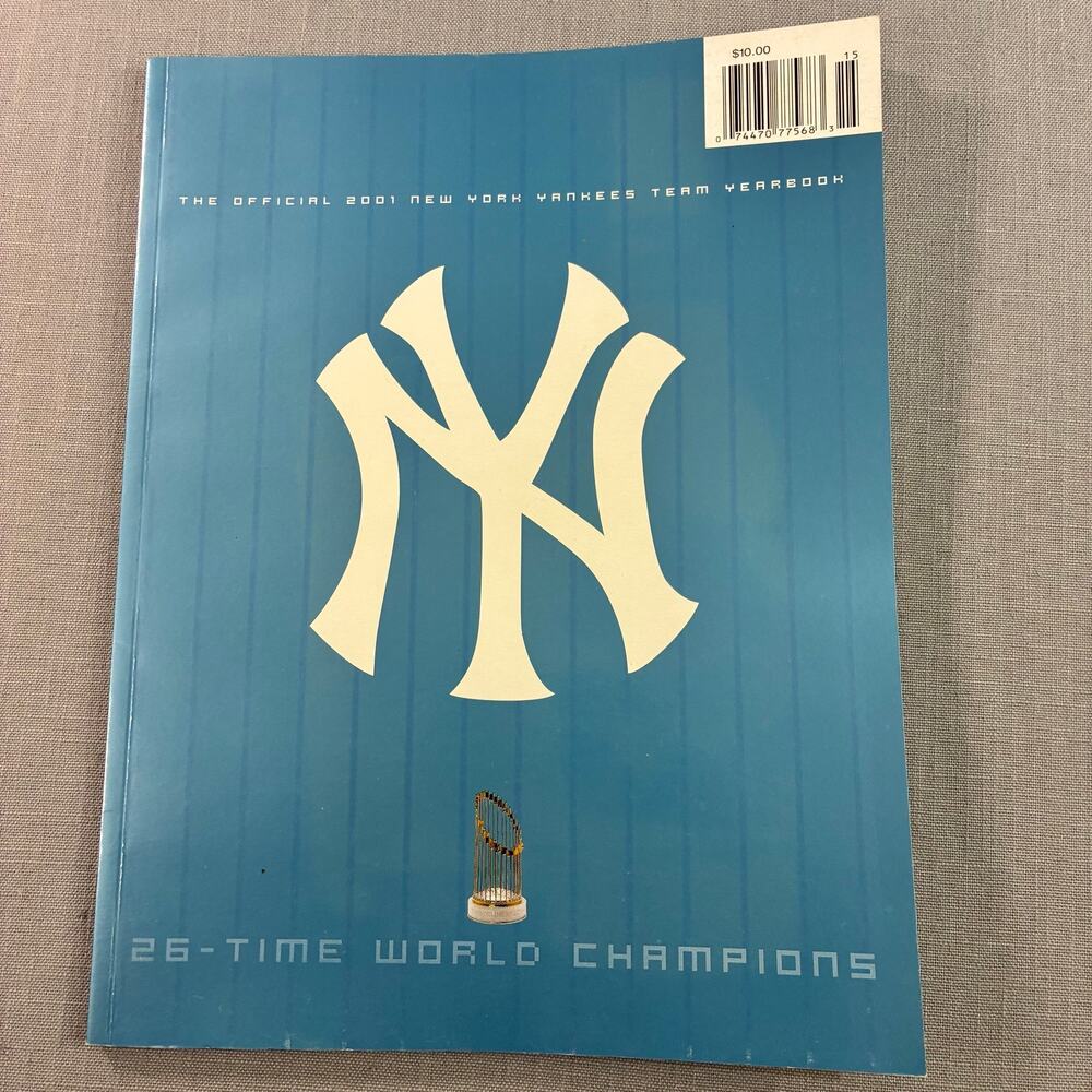 2001 New York Yankees Official Team Yearbook 26-Time World Champions MLB